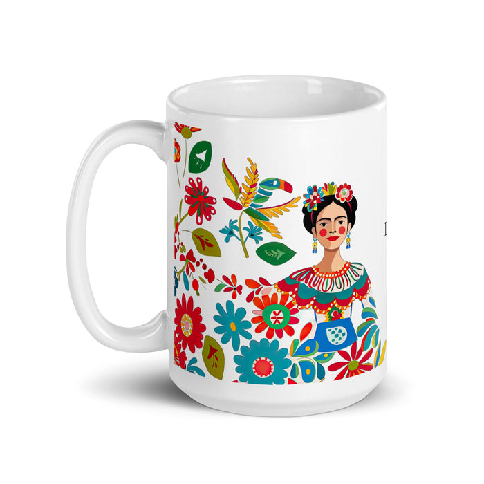 Ana Lucía Exclusive Name Art Piece Home Office Work Coffee Mug Mexican Spanish Pride Gift Cup One - Of - A - Kind Calligraphy White Glossy Mug | A3 - Mexicada