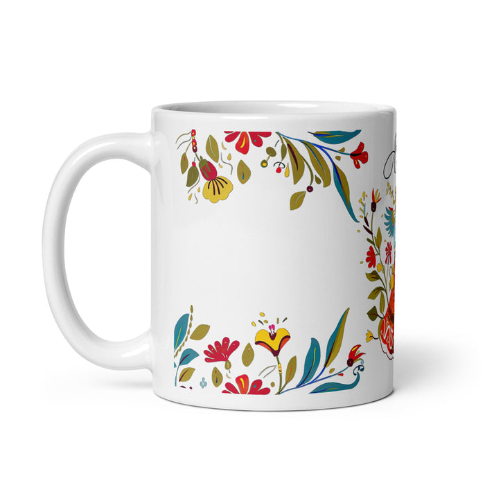 Ana Lucía Exclusive Name Art Piece Home Office Work Coffee Mug Mexican Spanish Pride Gift Cup One - Of - A - Kind Calligraphy White Glossy Mug | A5 - Mexicada