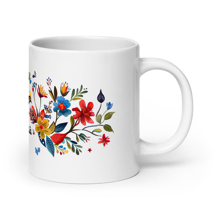 Ana Lucía Exclusive Name Art Piece Home Office Work Coffee Mug Mexican Spanish Pride Gift Cup One - Of - A - Kind Calligraphy White Glossy Mug | A7 - Mexicada