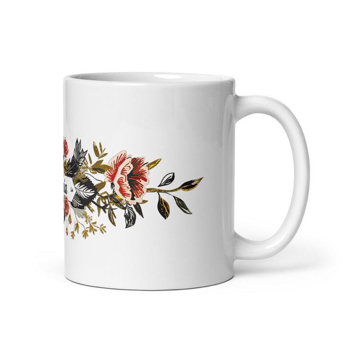 Ana Lucía Exclusive Name Art Piece Home Office Work Coffee Mug Mexican Spanish Pride Gift Cup One - Of - A - Kind Calligraphy White Glossy Mug | A8 - Mexicada