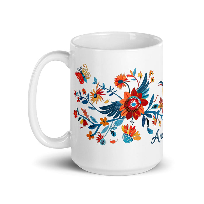 Ana Paula Exclusive Name Art Piece Home Office Work Coffee Mug Mexican Spanish Pride Gift Cup One-Of-A-Kind Calligraphy White Glossy Mug | A12 Mexicada