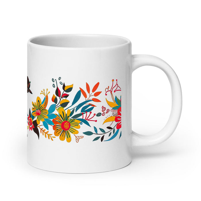 Ana Paula Exclusive Name Art Piece Home Office Work Coffee Mug Mexican Spanish Pride Gift Cup One-Of-A-Kind Calligraphy White Glossy Mug | A14 Mexicada 20 oz