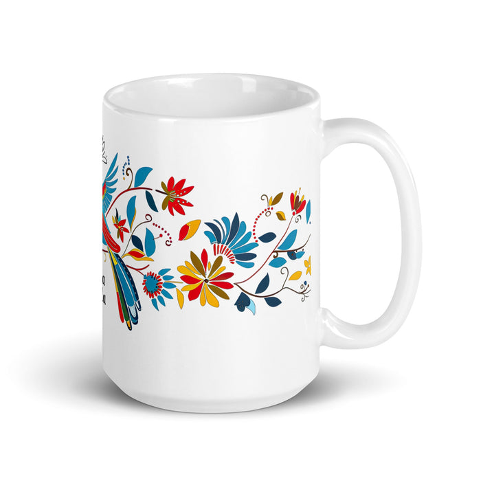 Ana Paula Exclusive Name Art Piece Home Office Work Coffee Mug Mexican Spanish Pride Gift Cup One - Of - A - Kind Calligraphy White Glossy Mug | A17 - Mexicada