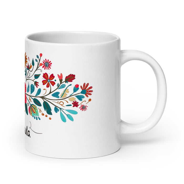 Ana Paula Exclusive Name Art Piece Home Office Work Coffee Mug Mexican Spanish Pride Gift Cup One - Of - A - Kind Calligraphy White Glossy Mug | A21 - Mexicada