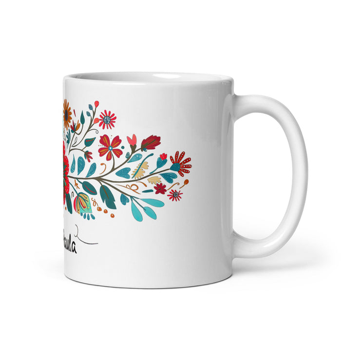 Ana Paula Exclusive Name Art Piece Home Office Work Coffee Mug Mexican Spanish Pride Gift Cup One - Of - A - Kind Calligraphy White Glossy Mug | A21 - Mexicada