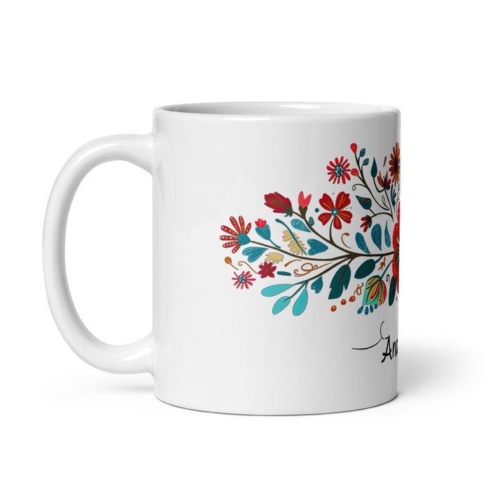 Ana Paula Exclusive Name Art Piece Home Office Work Coffee Mug Mexican Spanish Pride Gift Cup One-Of-A-Kind Calligraphy White Glossy Mug | A21 Mexicada