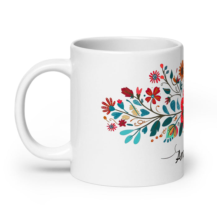 Ana Paula Exclusive Name Art Piece Home Office Work Coffee Mug Mexican Spanish Pride Gift Cup One-Of-A-Kind Calligraphy White Glossy Mug | A21 Mexicada