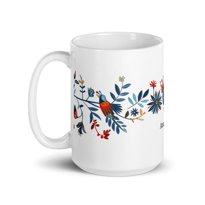 Ana Paula Exclusive Name Art Piece Home Office Work Coffee Mug Mexican Spanish Pride Gift Cup One - Of - A - Kind Calligraphy White Glossy Mug | A32 - Mexicada