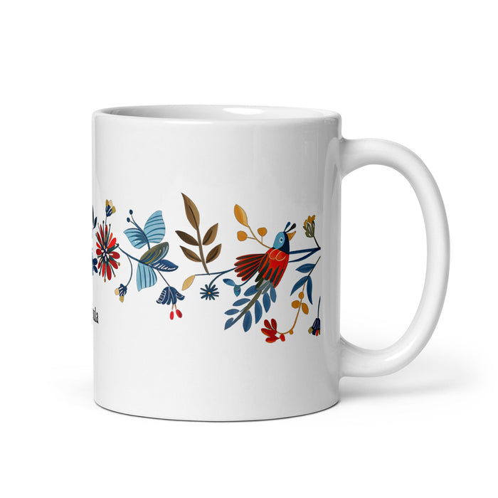 Ana Paula Exclusive Name Art Piece Home Office Work Coffee Mug Mexican Spanish Pride Gift Cup One - Of - A - Kind Calligraphy White Glossy Mug | A32 - Mexicada