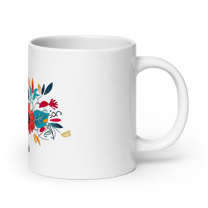 Ana Paula Exclusive Name Art Piece Home Office Work Coffee Mug Mexican Spanish Pride Gift Cup One-Of-A-Kind Calligraphy White Glossy Mug | A33 Mexicada 20 oz