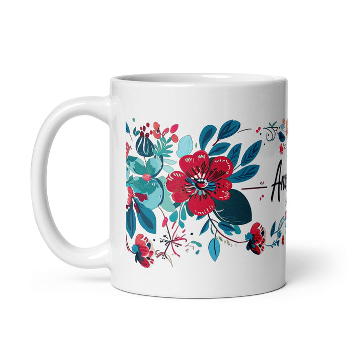 Ana Sofía Exclusive Name Art Piece Home Office Work Coffee Mug Mexican Spanish Pride Gift Cup One-Of-A-Kind Calligraphy White Glossy Mug | A6 Mexicada