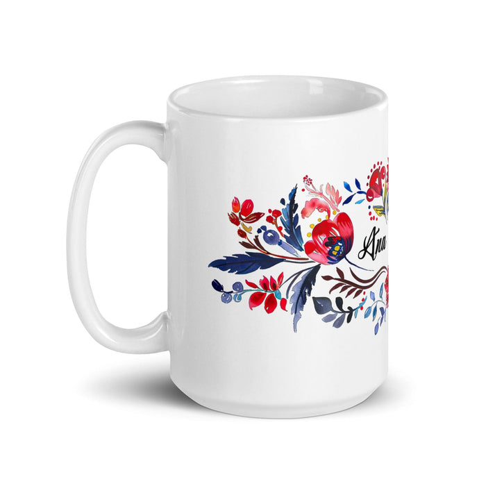 Ana Victoria Exclusive Name Art Piece Home Office Work Coffee Mug Mexican Spanish Pride Gift Cup One-Of-A-Kind Calligraphy White Glossy Mug | A1 Mexicada