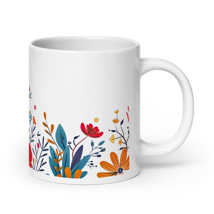 Ana Victoria Exclusive Name Art Piece Home Office Work Coffee Mug Mexican Spanish Pride Gift Cup One - Of - A - Kind Calligraphy White Glossy Mug | A11 - Mexicada