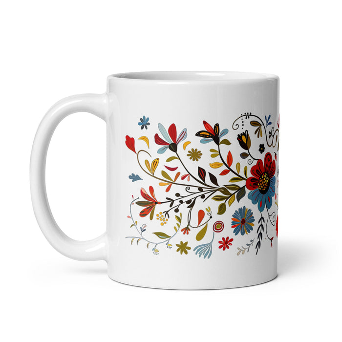 Ana Victoria Exclusive Name Art Piece Home Office Work Coffee Mug Mexican Spanish Pride Gift Cup One - Of - A - Kind Calligraphy White Glossy Mug | A12 - Mexicada