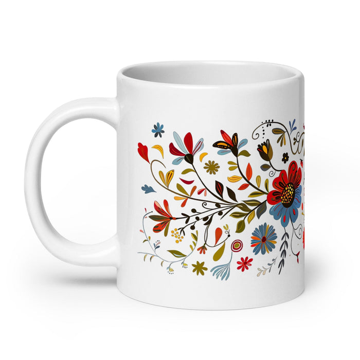 Ana Victoria Exclusive Name Art Piece Home Office Work Coffee Mug Mexican Spanish Pride Gift Cup One-Of-A-Kind Calligraphy White Glossy Mug | A12 Mexicada