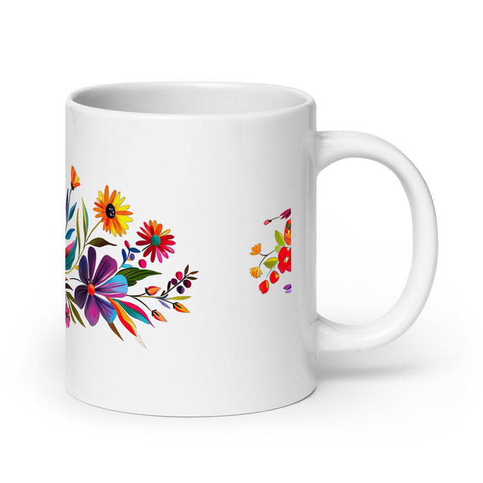 Ana Victoria Exclusive Name Art Piece Home Office Work Coffee Mug Mexican Spanish Pride Gift Cup One - Of - A - Kind Calligraphy White Glossy Mug | A13 - Mexicada