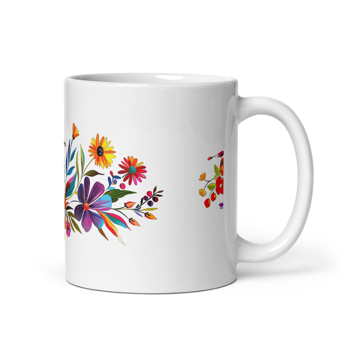 Ana Victoria Exclusive Name Art Piece Home Office Work Coffee Mug Mexican Spanish Pride Gift Cup One-Of-A-Kind Calligraphy White Glossy Mug | A13 Mexicada 11 oz