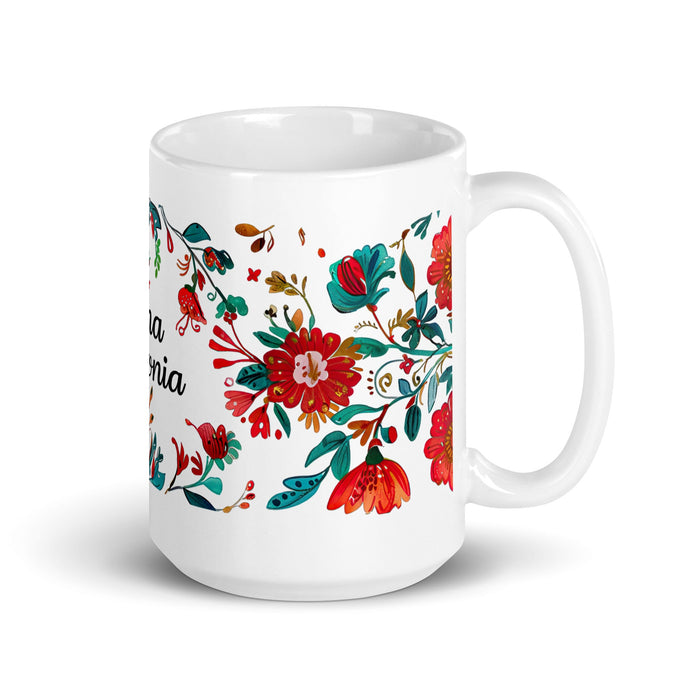 Ana Victoria Exclusive Name Art Piece Home Office Work Coffee Mug Mexican Spanish Pride Gift Cup One - Of - A - Kind Calligraphy White Glossy Mug | A15 - Mexicada