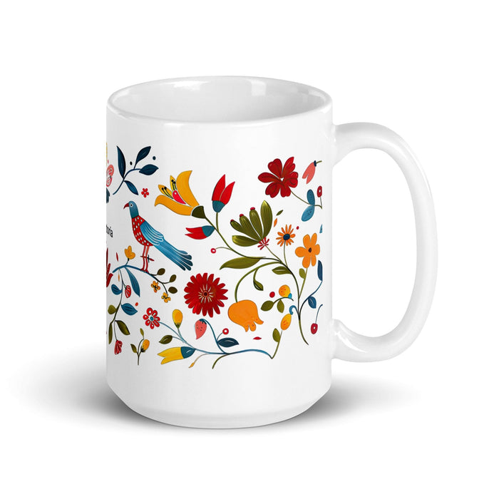 Ana Victoria Exclusive Name Art Piece Home Office Work Coffee Mug Mexican Spanish Pride Gift Cup One-Of-A-Kind Calligraphy White Glossy Mug | A16 Mexicada 15 oz