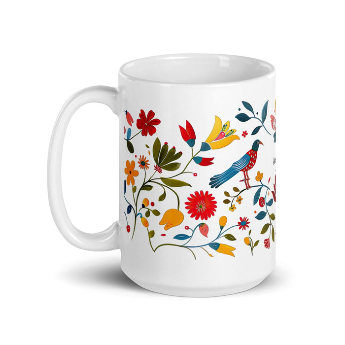 Ana Victoria Exclusive Name Art Piece Home Office Work Coffee Mug Mexican Spanish Pride Gift Cup One-Of-A-Kind Calligraphy White Glossy Mug | A16 Mexicada