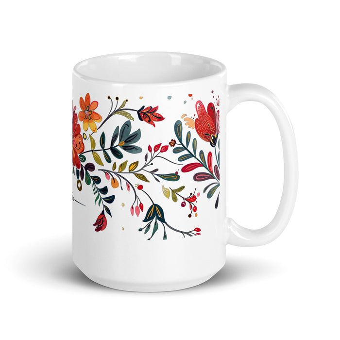 Ana Victoria Exclusive Name Art Piece Home Office Work Coffee Mug Mexican Spanish Pride Gift Cup One - Of - A - Kind Calligraphy White Glossy Mug | A2 - Mexicada