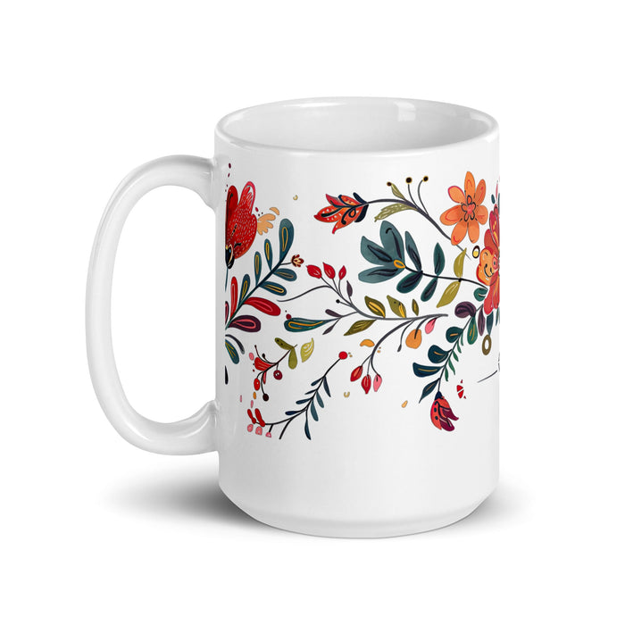 Ana Victoria Exclusive Name Art Piece Home Office Work Coffee Mug Mexican Spanish Pride Gift Cup One - Of - A - Kind Calligraphy White Glossy Mug | A2 - Mexicada