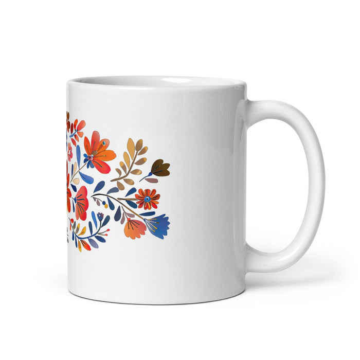 Ana Victoria Exclusive Name Art Piece Home Office Work Coffee Mug Mexican Spanish Pride Gift Cup One-Of-A-Kind Calligraphy White Glossy Mug | A4 Mexicada 11 oz