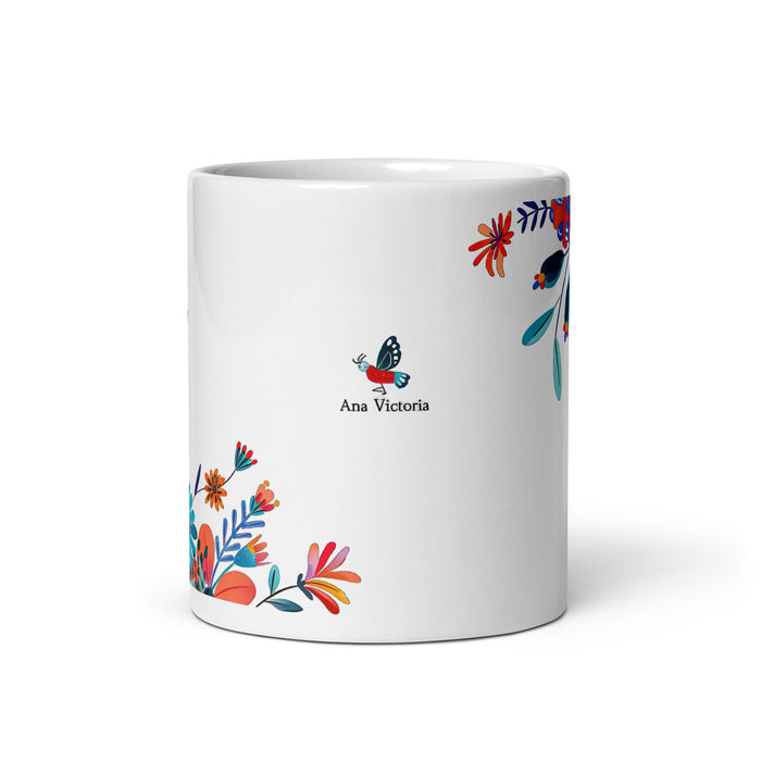 Ana Victoria Exclusive Name Art Piece Home Office Work Coffee Mug Mexican Spanish Pride Gift Cup One - Of - A - Kind Calligraphy White Glossy Mug | A6 - Mexicada