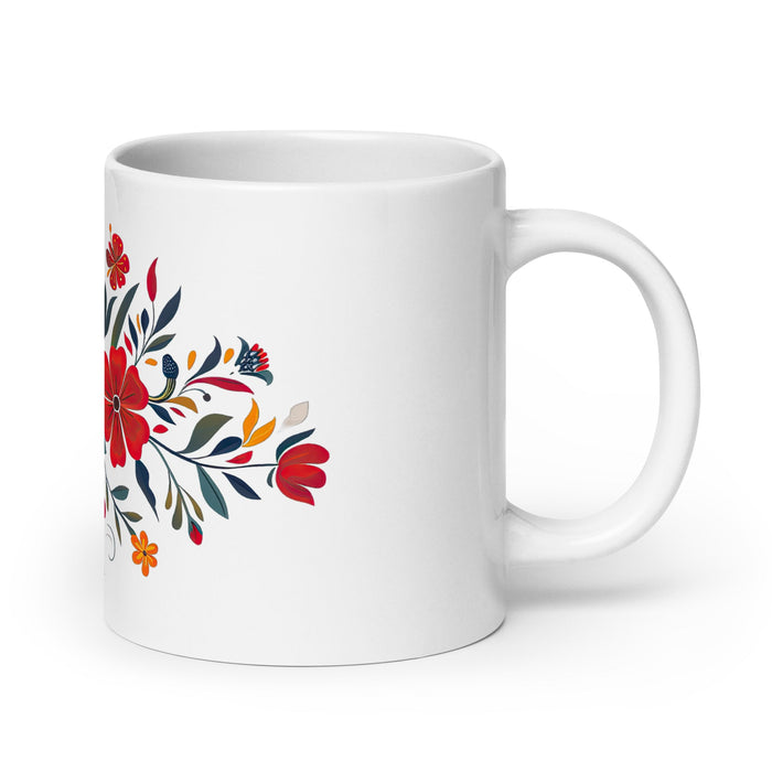 Ana Victoria Exclusive Name Art Piece Home Office Work Coffee Mug Mexican Spanish Pride Gift Cup One - Of - A - Kind Calligraphy White Glossy Mug | A8 - Mexicada