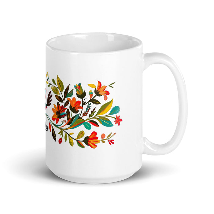 Ander Exclusive Name Art Piece Home Office Work Coffee Mug Mexican Spanish Pride Gift Cup One-Of-A-Kind Calligraphy White Glossy Mug | A3 Mexicada 15 oz