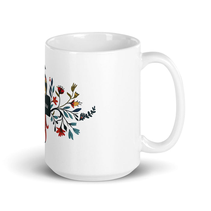 Andrew Exclusive Name Art Piece Home Office Work Coffee Mug Mexican Spanish Pride Gift Cup One-Of-A-Kind Calligraphy White Glossy Mug | A2 Mexicada 15 oz