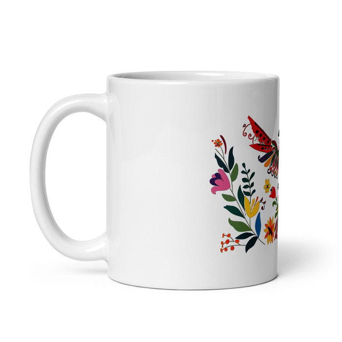 Andrew Exclusive Name Art Piece Home Office Work Coffee Mug Mexican Spanish Pride Gift Cup One-Of-A-Kind Calligraphy White Glossy Mug | A4 Mexicada