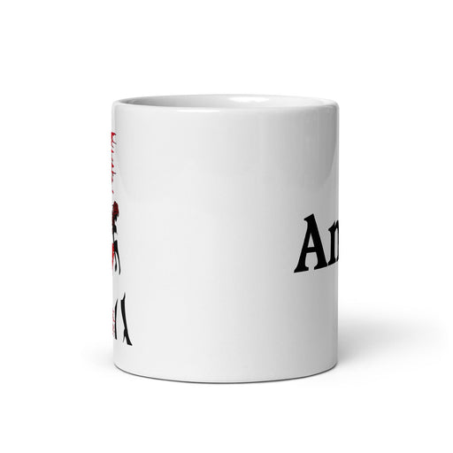 Angel Exclusive Name Art Piece Home Office Work Coffee Mug Mexican Spanish Pride Gift Cup One-Of-A-Kind Calligraphy White Glossy Mug | A1 Mexicada