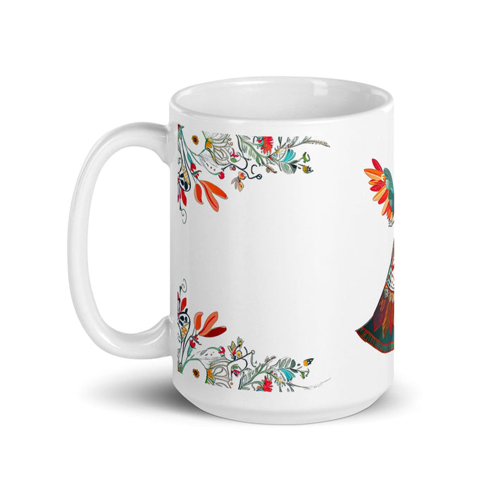 Angel Exclusive Name Art Piece Home Office Work Coffee Mug Mexican Spanish Pride Gift Cup One-Of-A-Kind Calligraphy White Glossy Mug | A2 Mexicada