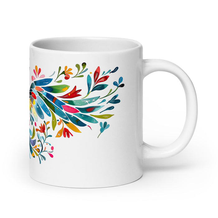 Angel Exclusive Name Art Piece Home Office Work Coffee Mug Mexican Spanish Pride Gift Cup One - Of - A - Kind Calligraphy White Glossy Mug | A3 - Mexicada