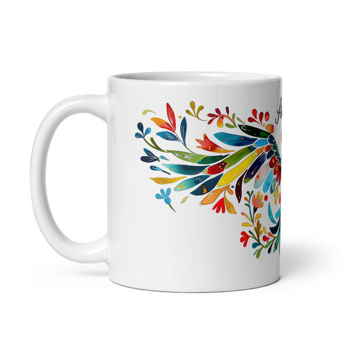 Angel Exclusive Name Art Piece Home Office Work Coffee Mug Mexican Spanish Pride Gift Cup One - Of - A - Kind Calligraphy White Glossy Mug | A3 - Mexicada