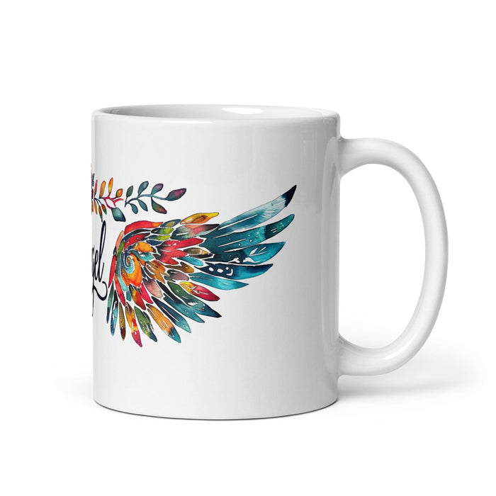 Angel Exclusive Name Art Piece Home Office Work Coffee Mug Mexican Spanish Pride Gift Cup One-Of-A-Kind Calligraphy White Glossy Mug | A4 Mexicada 11 oz