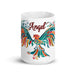 Angel Exclusive Name Art Piece Home Office Work Coffee Mug Mexican Spanish Pride Gift Cup One - Of - A - Kind Calligraphy White Glossy Mug | A5 - Mexicada