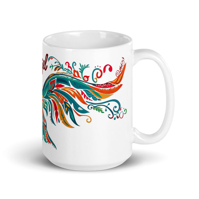 Angel Exclusive Name Art Piece Home Office Work Coffee Mug Mexican Spanish Pride Gift Cup One - Of - A - Kind Calligraphy White Glossy Mug | A5 - Mexicada