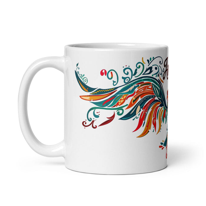 Angel Exclusive Name Art Piece Home Office Work Coffee Mug Mexican Spanish Pride Gift Cup One-Of-A-Kind Calligraphy White Glossy Mug | A5 Mexicada