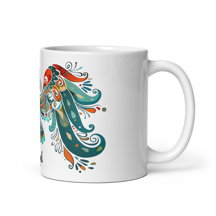 Angel Exclusive Name Art Piece Home Office Work Coffee Mug Mexican Spanish Pride Gift Cup One-Of-A-Kind Calligraphy White Glossy Mug | A6 Mexicada 11 oz