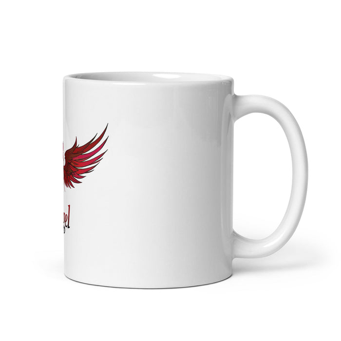 Angel Exclusive Name Art Piece Home Office Work Coffee Mug Mexican Spanish Pride Gift Cup One - Of - A - Kind Calligraphy White Glossy Mug | A7 - Mexicada