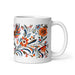 Ángela Exclusive Name Art Piece Home Office Work Coffee Mug Mexican Spanish Pride Gift Cup One-Of-A-Kind Calligraphy White Glossy Mug | Á1 Mexicada 11 oz