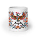 Ángela Exclusive Name Art Piece Home Office Work Coffee Mug Mexican Spanish Pride Gift Cup One-Of-A-Kind Calligraphy White Glossy Mug | Á1 Mexicada