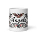 Ángela Exclusive Name Art Piece Home Office Work Coffee Mug Mexican Spanish Pride Gift Cup One - Of - A - Kind Calligraphy White Glossy Mug | Á15 - Mexicada