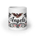 Ángela Exclusive Name Art Piece Home Office Work Coffee Mug Mexican Spanish Pride Gift Cup One - Of - A - Kind Calligraphy White Glossy Mug | Á15 - Mexicada