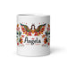 Ángela Exclusive Name Art Piece Home Office Work Coffee Mug Mexican Spanish Pride Gift Cup One - Of - A - Kind Calligraphy White Glossy Mug | Á16 - Mexicada