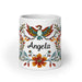 Ángela Exclusive Name Art Piece Home Office Work Coffee Mug Mexican Spanish Pride Gift Cup One - Of - A - Kind Calligraphy White Glossy Mug | Á19 - Mexicada