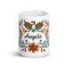 Ángela Exclusive Name Art Piece Home Office Work Coffee Mug Mexican Spanish Pride Gift Cup One - Of - A - Kind Calligraphy White Glossy Mug | Á19 - Mexicada