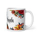 Ángela Exclusive Name Art Piece Home Office Work Coffee Mug Mexican Spanish Pride Gift Cup One - Of - A - Kind Calligraphy White Glossy Mug | Á2 - Mexicada